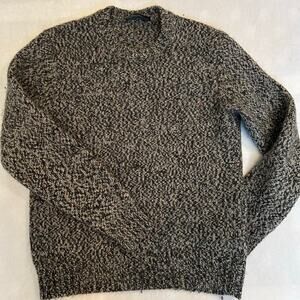 Vintage GAP gray speckled multi color knit wool blend crewneck sweater Mens M